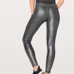 RARE Speed Up Luminosity Foil Metallic leggings